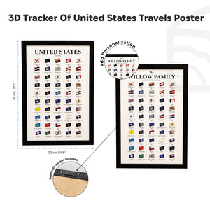 Custom Travel Tracker Poster