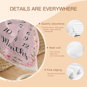 Personalized Baby Milestone Round Blanket – Add Your Baby's Name