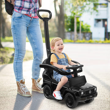3-In-1 Ride on Push Car Mercedes Benz G350 Stroller Sliding Car with Canopy