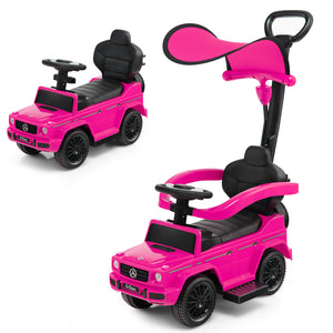 3-In-1 Ride on Push Car Mercedes Benz G350 Stroller Sliding Car with Canopy