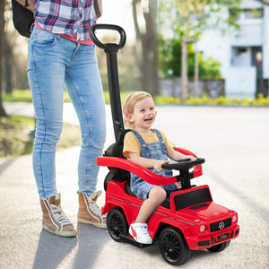 3-In-1 Ride on Push Car Mercedes Benz G350 Stroller Sliding Car with Canopy