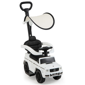 3-In-1 Ride on Push Car Mercedes Benz G350 Stroller Sliding Car with Canopy