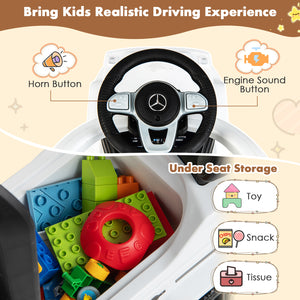 3-In-1 Ride on Push Car Mercedes Benz G350 Stroller Sliding Car with Canopy