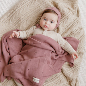 Organic Pointelle Luxury Knit Swaddle Blanket - MOOGCO Baby