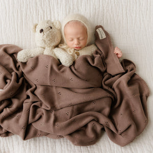 Organic Pointelle Luxury Knit Swaddle Blanket - MOOGCO Baby