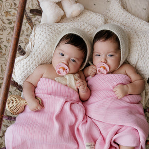 Luladream Pacifier Set in Angle 6 view, featuring soft, soothing designs for babies.