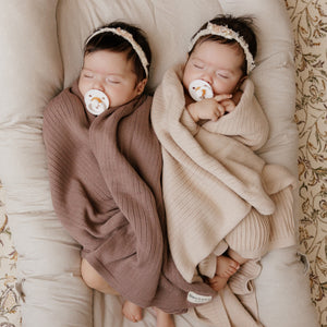 Luladream Pacifier Set in angle 12 view, featuring soft, soothing designs for babies.