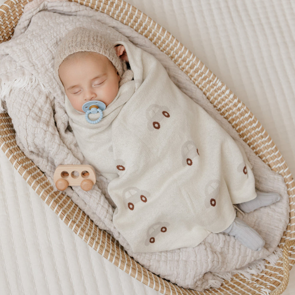 100% Cotton Luxury Knit Car Swaddle Blanket