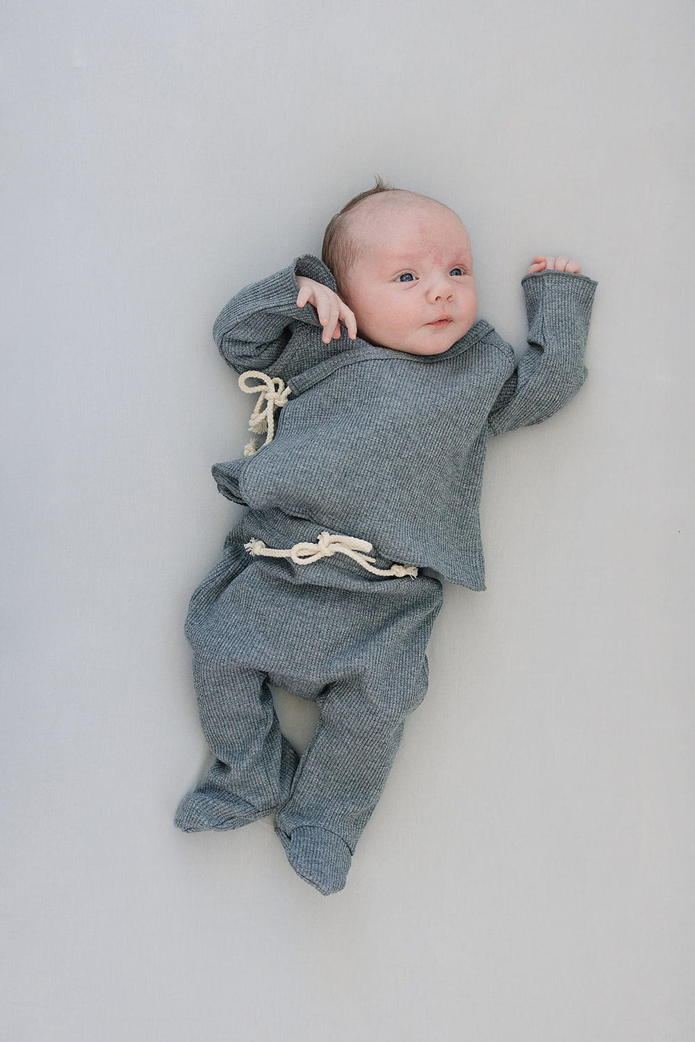 Stone Bamboo Stretch Crib Sheet - MOOGCO Baby