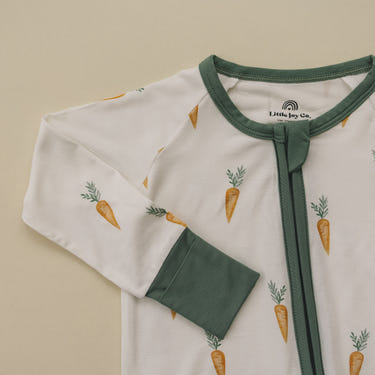 Keep Calm and Carrot On Bamboo Zippy Romper for babies, perfect for comfort and fun in toys and entertainment.