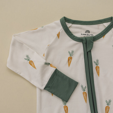 Keep Calm and Carrot On Bamboo Zippy Romper
