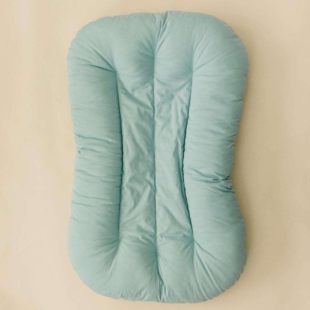 Toddler Lounger Pillow in Eucalyptus - Cozy bedding for restful sleep and comfort for your little one.