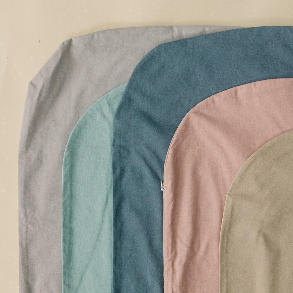 Stone toddler lounger cover for nursery decor, soft and stylish for your child's comfort and room aesthetic.