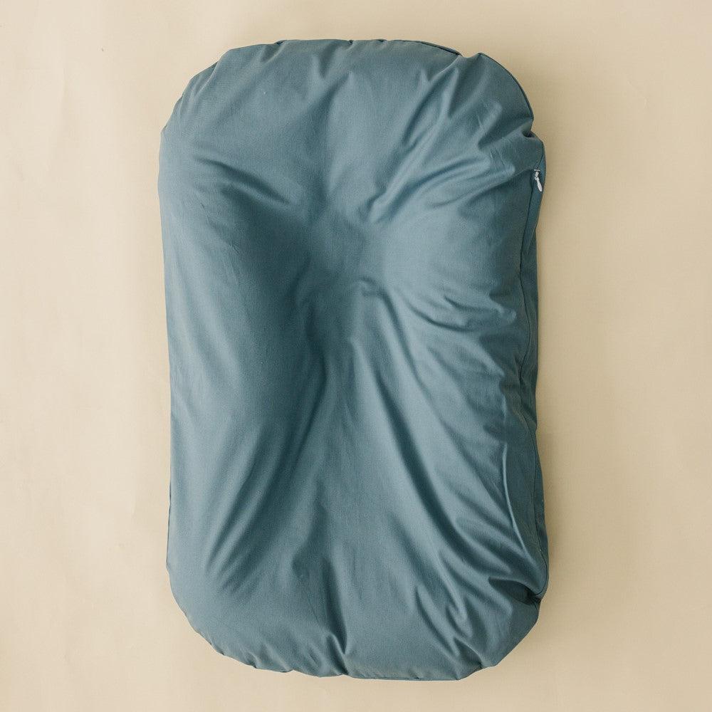 Infant Lounger Covers in Bluejay design, perfect accessory for comfortable baby lounging.