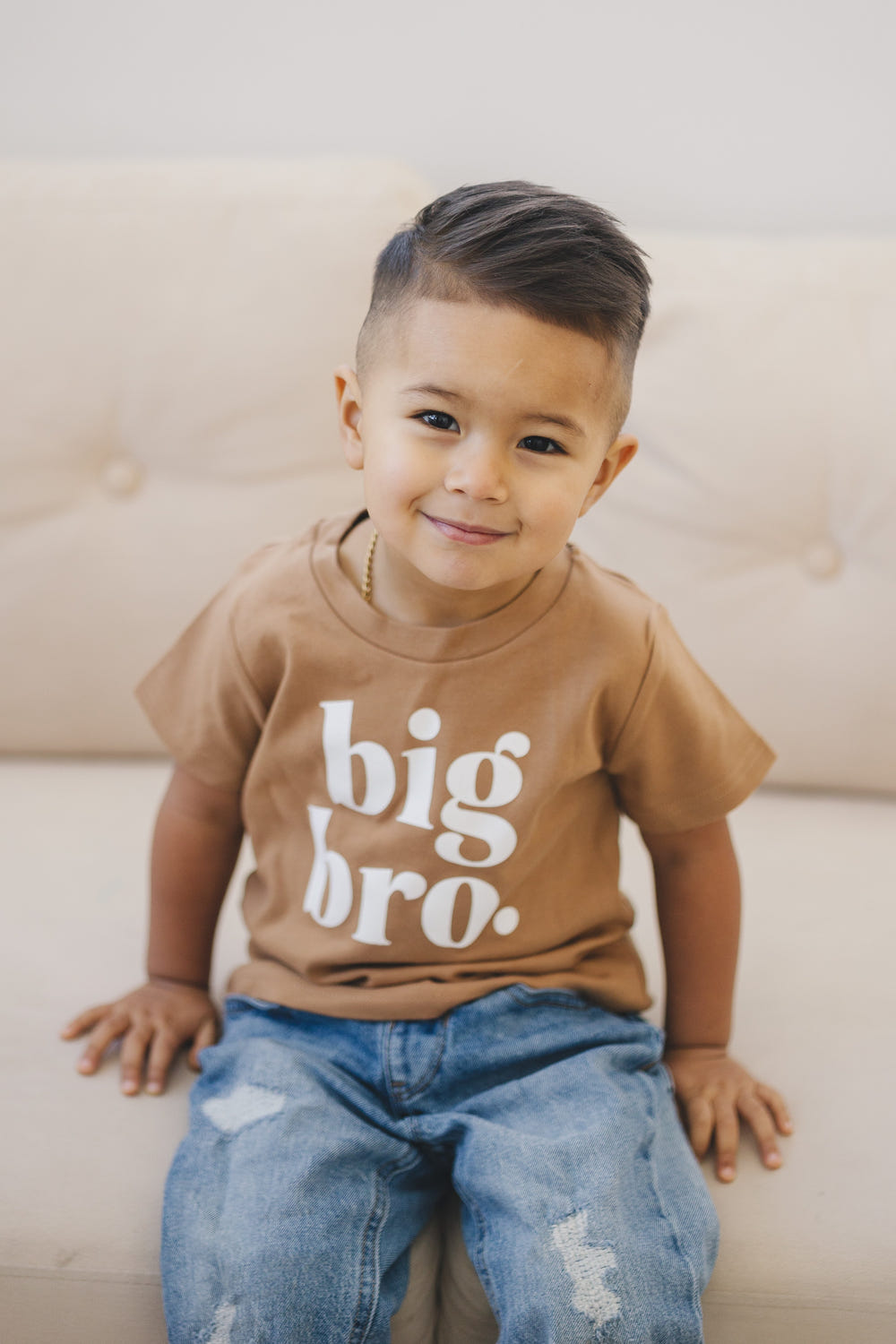 Big Bro Organic Cotton T-Shirt in various colors for babies, perfect for casual wear.