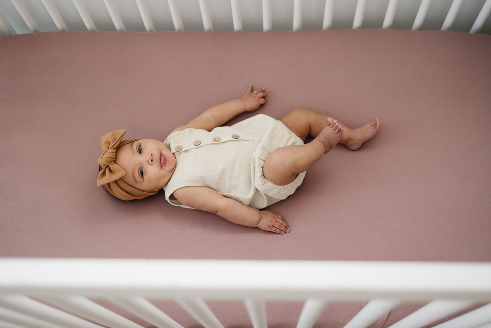 Dusty Rose Bamboo Stretch Crib Sheet