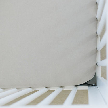 Oatmeal Bamboo Stretch Crib Sheet - MOOGCO Baby