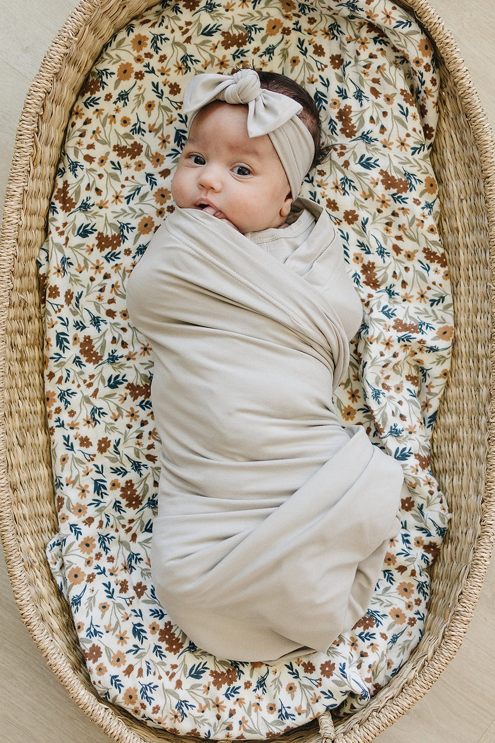 Oatmeal Bamboo Head Wrap - MOOGCO Baby