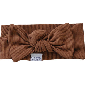 Rust Organic Cotton Ribbed Head Wrap