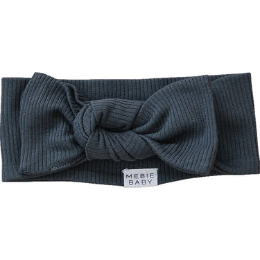 Charcoal Organic Cotton Ribbed Head Wrap - MOOGCO Baby