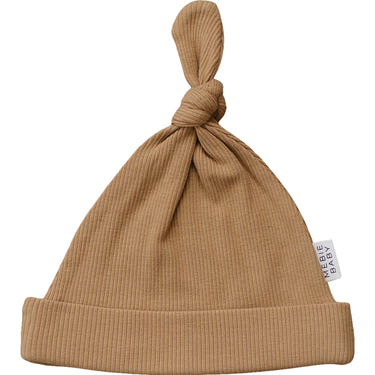 Cafe Organic Ribbed Newborn Knot Hat - MOOGCO Baby