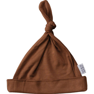Rust Bamboo Newborn Knot Hat - MOOGCO Baby