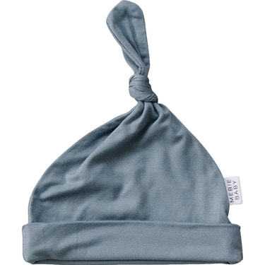 Dusty Blue Bamboo Newborn Knot Hat - MOOGCO Baby