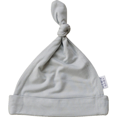 Stone Bamboo Newborn Knot Hat - MOOGCO Baby