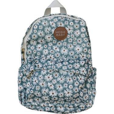 Green Daisy Mini Backpack for babies, perfect accessory for outings and seasonal adventures.