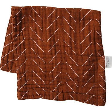 Rust Mudcloth Burp Cloth - MOOGCO Baby