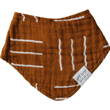 Mustard Mudcloth Muslin Bib - MOOGCO Baby