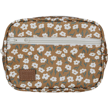 Mustard floral mini fanny pack for babies, perfect for toys and entertainment on-the-go.