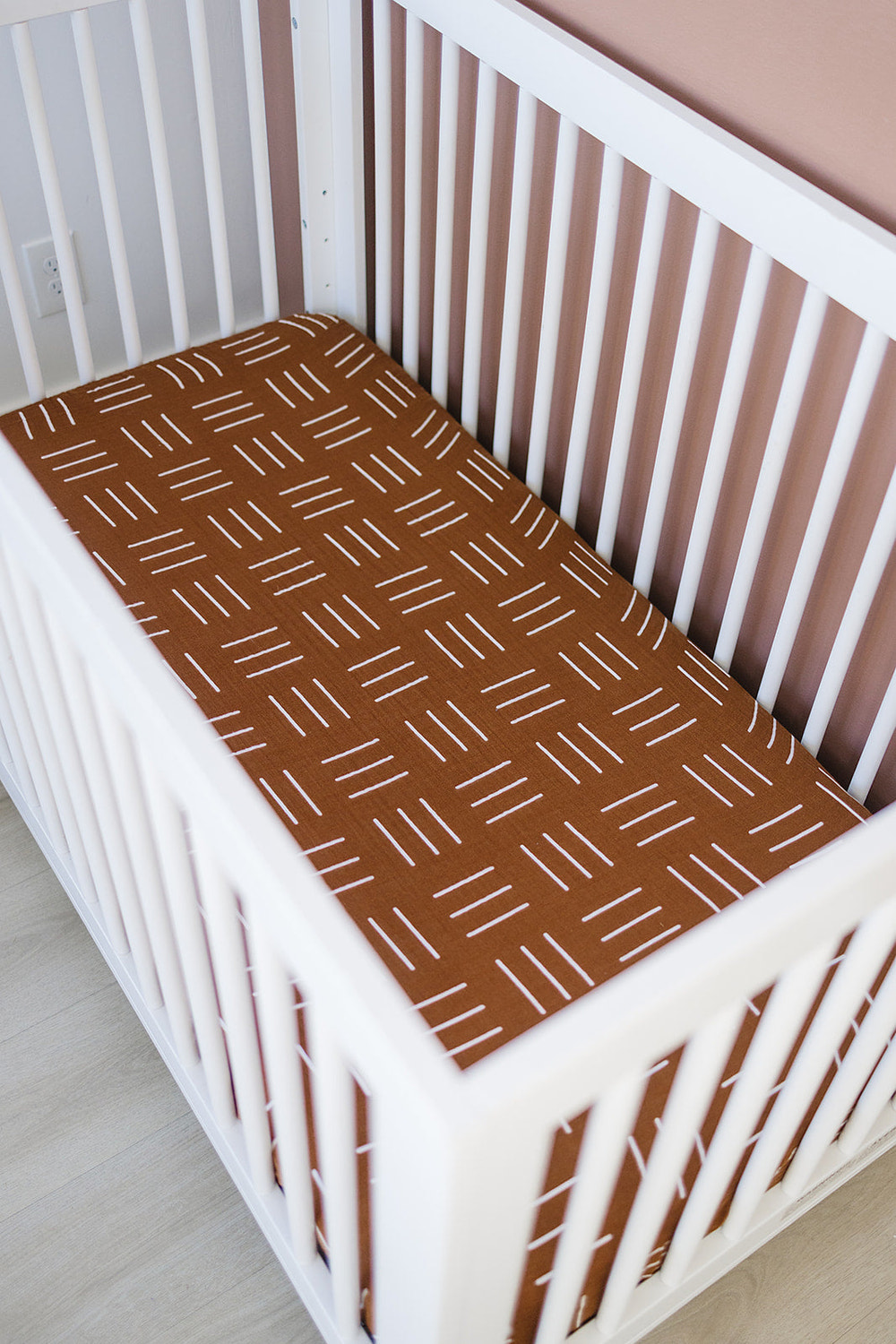 Mustard Mudcloth Muslin Crib Sheet - MOOGCO Baby