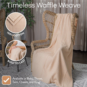 Adult Waffle Blankets in Blush