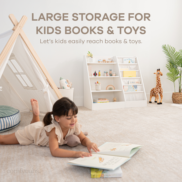 Kids Bookshelf - White