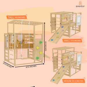 Alpine Adventure Indoor Play Gym with climber and slide for kids, showcasing fun activities at angle 3.