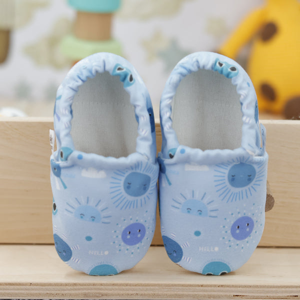 Ella Bonna Non-Slip Sole Sky Patterned Baby Booties, Home Boot Slippers Nursery Shoes