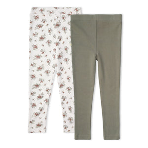 Organic Legging Set of 2 - Winter Berry + Olive