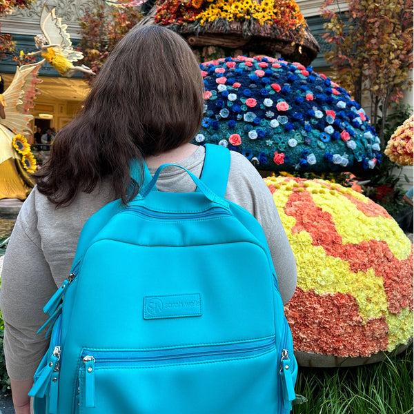 Sarah Wells Fiona Breast Pump Backpack – Neoprene, Machine Washable Bag with Insulated Storage, Laptop Sleeve & Straps