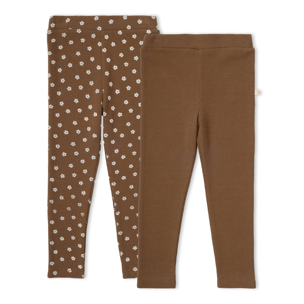 Organic Legging Set of 2 - Chestnut Bloom + Brown