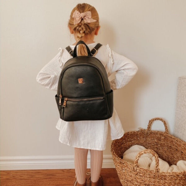 The Sleepy Panda Mini - Vegan Leather Mini Backpack