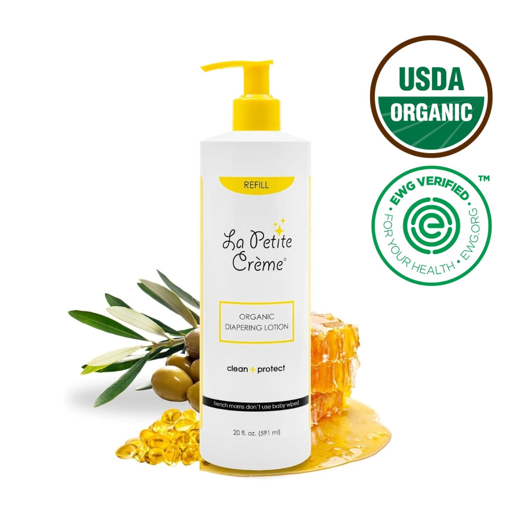 Organic French Diapering Lotion - Economy Refill - 20 oz - MOOGCO Baby