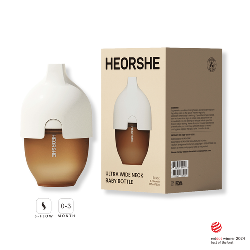 Ultra Wide Neck Baby Bottle 5 OZ White
