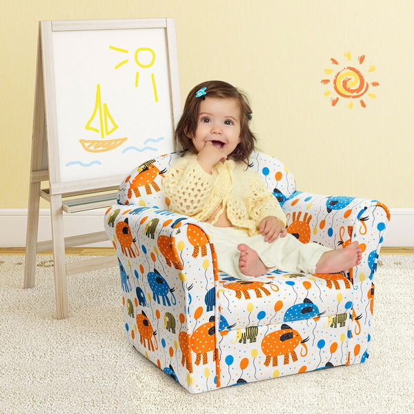 Kids astronaut armrest upholstered couch in angle 24 view, perfect for playrooms and imaginative adventures.