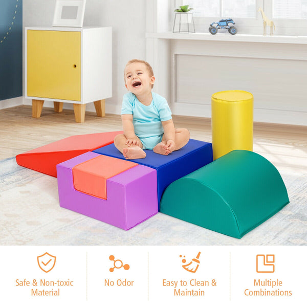 6 Piece Climb Crawl Play Set Indoor Kids Toddler - Indoor & Outdoor