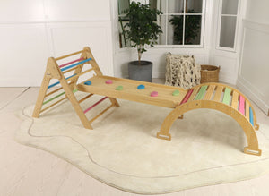 Hazel | Pikler Triangle, Slide & Rocker Set - Natural