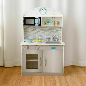 Kids Wooden Pretend Cooking Playset Cookware Play Set Kitchen Toys Toddler Gift