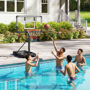 3.3-10 Feet Portable Basketball Hoop Adjustable with Base and Wheels