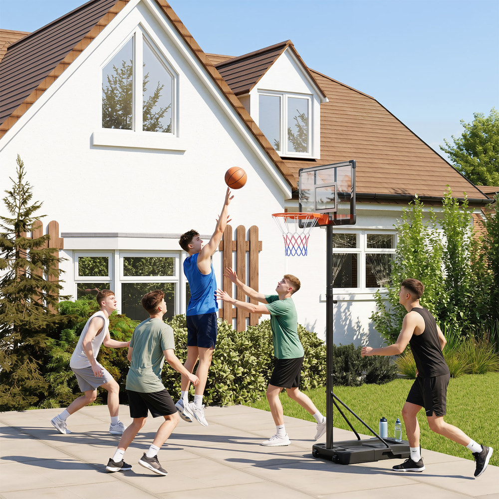 3.3-10 Feet Portable Basketball Hoop Adjustable with Base and Wheels