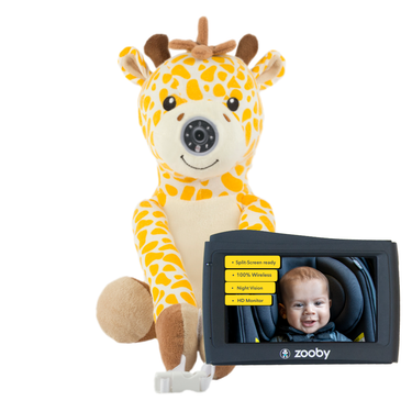 Zooby® baby monitor in the shape of a Jordan Giraffe, perfect for keeping an eye on your little one.